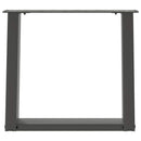 sofabordsben U-formet 2 stk. antracit 50x(42-43) cm stål