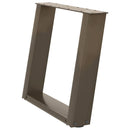 sofabordsben U-formet 2 stk. naturstål 50x(42-43) cm stål