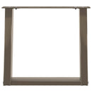 sofabordsben U-formet 2 stk. naturstål 50x(42-43) cm stål