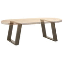sofabordsben U-formet 2 stk. naturstål 50x(42-43) cm stål