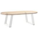 sofabordsben U-formet 2 stk. hvid 60 x (42-43) cm stål