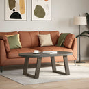 sofabordsben U-formet 2 stk. naturstål 60 x (42-43) cm stål