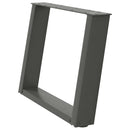 sofabordsben U-formet 2 stk. antracit 70 x (42-43) cm stål