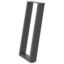 konsolbordben U-formet 2 stk. antracit 28 x (72-73) cm stål