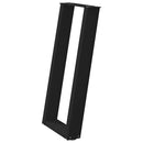 konsolbordben U-formet 2 stk. sort 38 x (72-73) cm stål