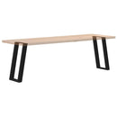 konsolbordben U-formet 2 stk. sort 38 x (72-73) cm stål