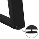 konsolbordben U-formet 2 stk. sort 38 x (72-73) cm stål