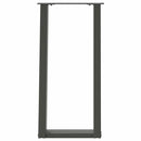 konsolbordben U-formet 2 stk. antracit 38 x (72-73) cm stål