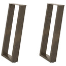 konsolbordben U-formet 2 stk. naturstål 38 x (72-73) cm stål