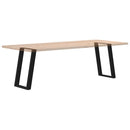 spisebordsben U-formet 2 stk. sort 50x(72-73) cm stål
