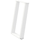 spisebordsben U-formet 2 stk. hvid 50x(72-73) cm stål