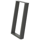 spisebordsben U-formet 2 stk. antracit 50x(72-73) cm stål