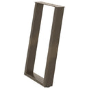 spisebordsben U-formet 2 stk. naturstål 50x(72-73) cm stål