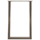 spisebordsben U-formet 2 stk. naturstål 50x(72-73) cm stål