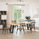 spisebordsben U-formet 2 stk. sort 60 x (72-73) cm stål