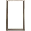 spisebordsben U-formet 2 stk. naturstål 60 x (72-73) cm stål