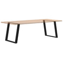 spisebordsben U-formet 2 stk. sort 70 x (72-73) cm stål