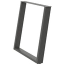 spisebordsben U-formet 2 stk. antracit 70 x (72-73) cm stål