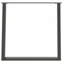 spisebordsben U-formet 2 stk. antracit 70 x (72-73) cm stål