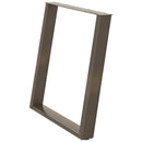 spisebordsben U-formet 2 stk. naturstål 70x(72-73) cm stål