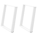 spisebordsben U-formet 2 stk. hvid 80x(72-73) cm stål