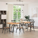 spisebordsben U-formet 2 stk. antracit 80x(72-73) cm stål