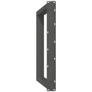 spisebordsben U-formet 2 stk. antracit 80x(72-73) cm stål