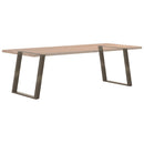 spisebordsben U-formet 2 stk. naturstål 80x(72-73) cm stål