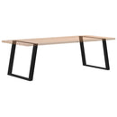 spisebordsben U-formet 2 stk. sort 90 x (72-73) cm stål
