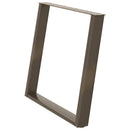 spisebordsben U-formet 2 stk. naturstål 90 x (72-73) cm stål