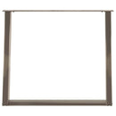 spisebordsben U-formet 2 stk. naturstål 90 x (72-73) cm stål