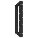 spisebordsben U-formet 2 stk. sort 100x(72-73) cm stål