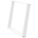 spisebordsben U-formet 2 stk. hvid 100x(72-73) cm stål