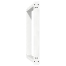 spisebordsben U-formet 2 stk. hvid 100x(72-73) cm stål