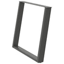 spisebordsben U-formet 2 stk. antracit 100x(72-73) cm stål