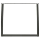 spisebordsben U-formet 2 stk. antracit 100x(72-73) cm stål