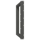 spisebordsben U-formet 2 stk. antracit 100x(72-73) cm stål