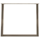 spisebordsben U-formet 2 stk. naturstål 100x(72-73) cm stål