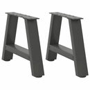 sofabordsben A-formet 2 stk. antracit 40x(30-31) cm stål