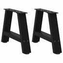 sofabordsben A-formet 2 stk. sort 50x(30-31) cm stål