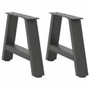 sofabordsben A-formet 2 stk. antracit 50x(30-31) cm stål
