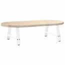 sofabordsben A-formet 2 stk. hvid 60x(30-31) cm stål