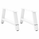sofabordsben A-formet 2 stk. hvid 70x(30-31) cm stål