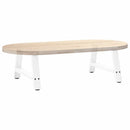 sofabordsben A-formet 2 stk. hvid 70x(30-31) cm stål