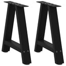 sofabordsben A-formet 2 stk. sort 38 x (42-43) cm stål