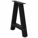 sofabordsben A-formet 2 stk. sort 38 x (42-43) cm stål