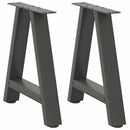 sofabordsben A-formet 2 stk. antracit 38 x (42-43) cm stål