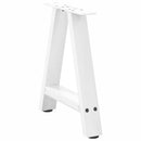 sofabordsben A-formet 2 stk. hvid 50x(42-43) cm stål