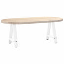 sofabordsben A-formet 2 stk. hvid 50x(42-43) cm stål
