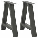 sofabordsben A-formet 2 stk. antracit 50x(42-43) cm stål